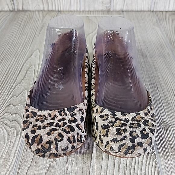 Lucky Brand Leather Flats, Animal Print, Women's 6 - Picture 3 of 10